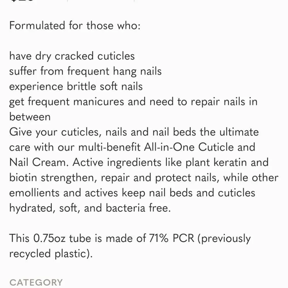 PAUME All-in-One Cuticle and Nail Cream NIB
